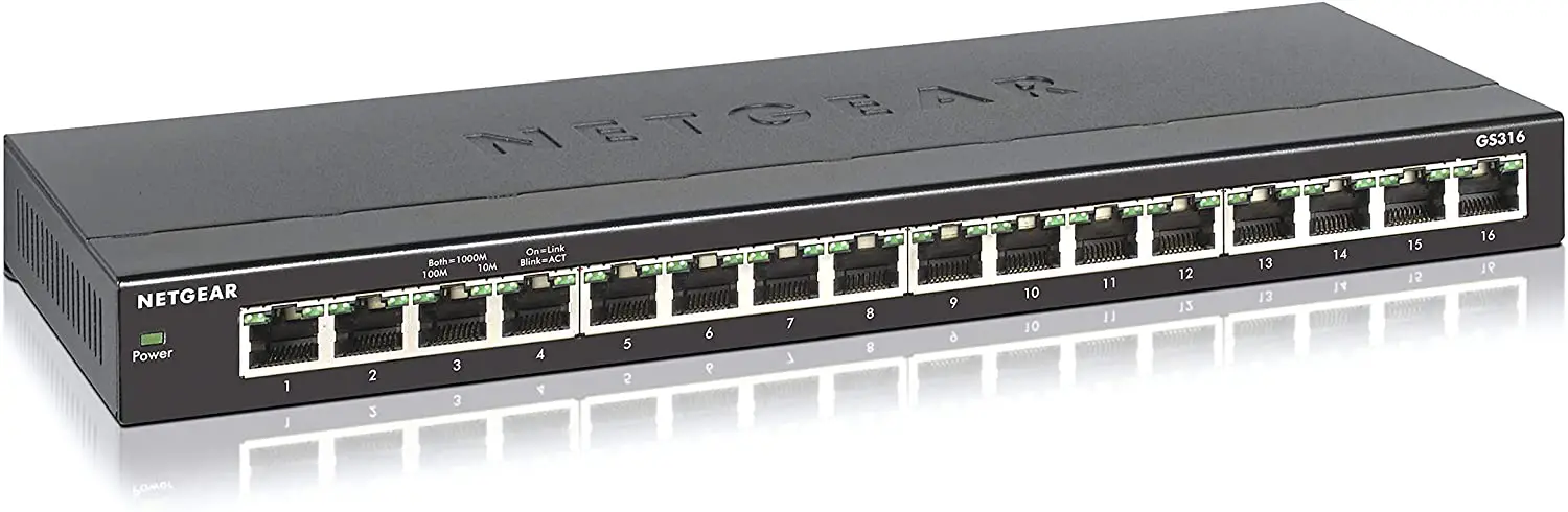NETGEAR GS316 Gigabit Ethernet Unmanaged Switch