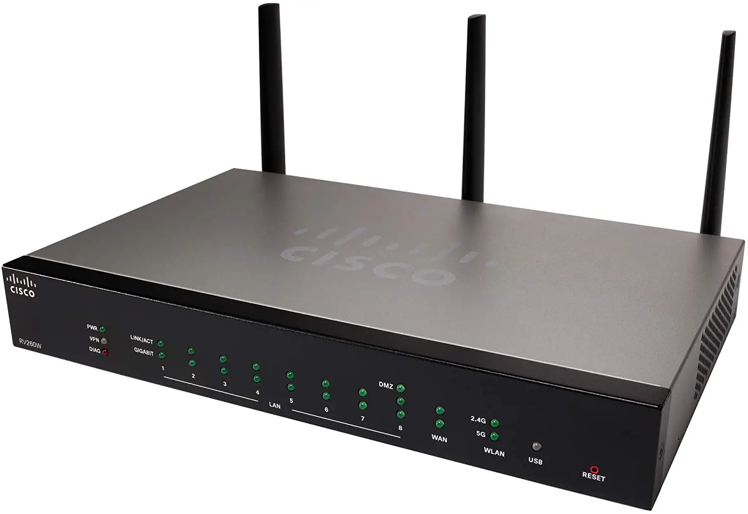 Cisco RV260W VPN Router with 8 Gigabit Ethernet (GbE) Ports plus Wireless-AC VPN Firewall