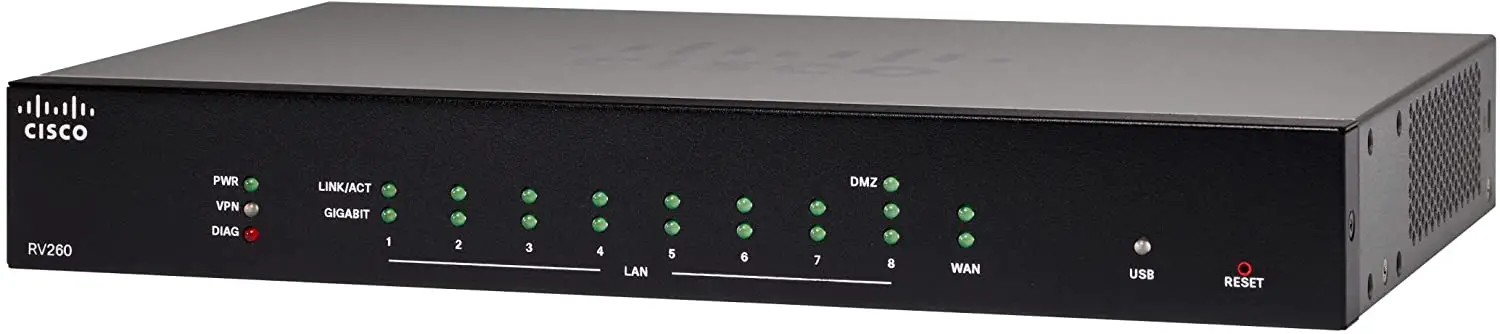 Cisco RV260 VPN Router with 8 Gigabit Ethernet (GbE) Ports