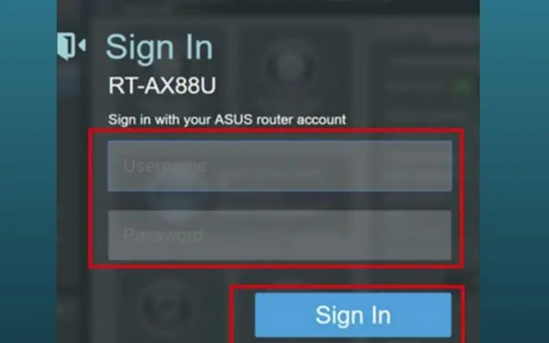 RT-AX88U Router Login Page